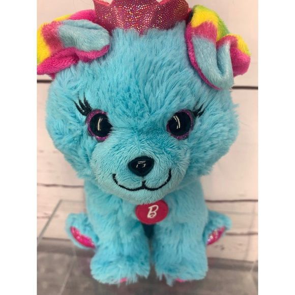 2020 Barbie Princess Puppy Blue Dog Plush Toy - Picture 4 of 7